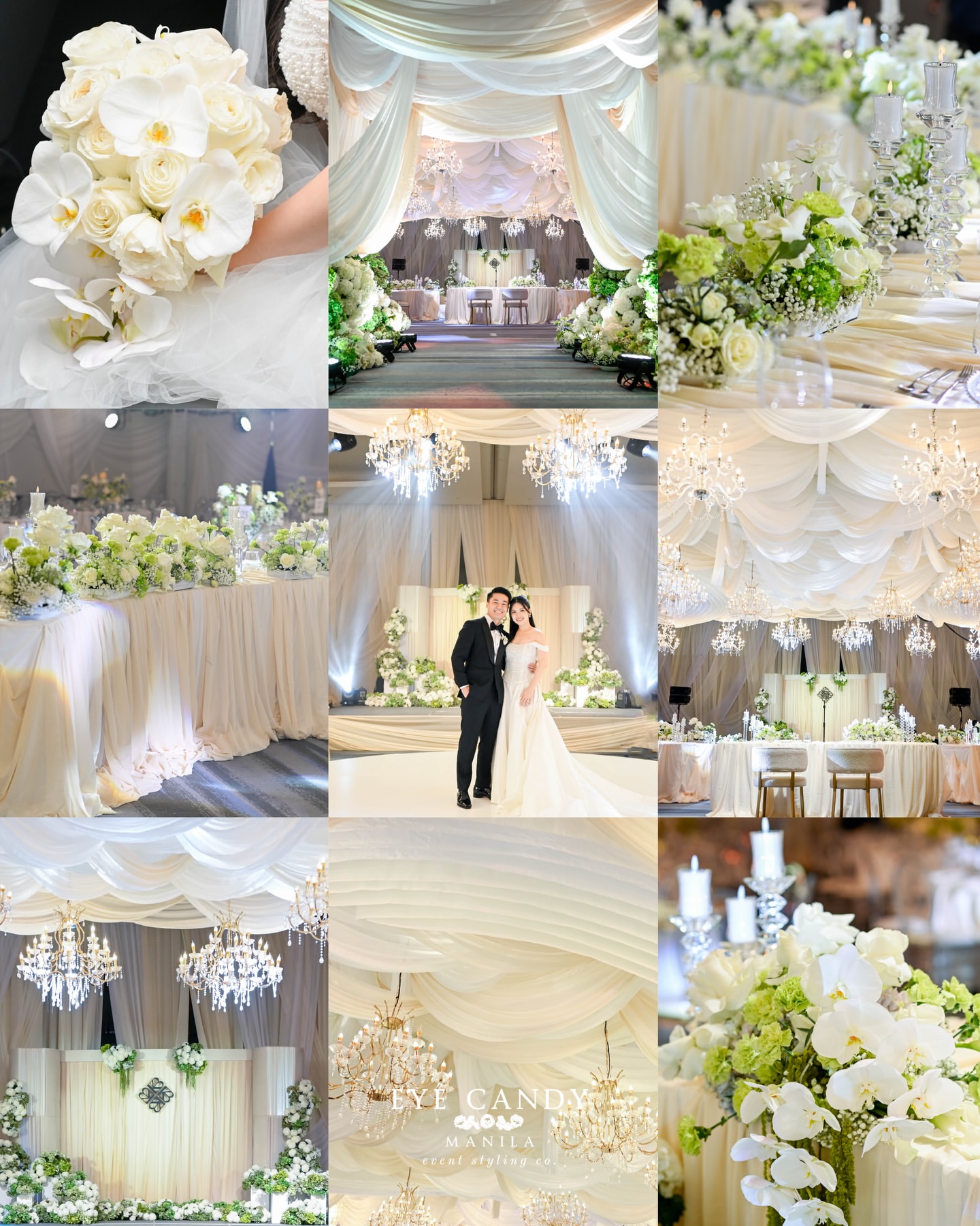 Beautifully styled wedding reception